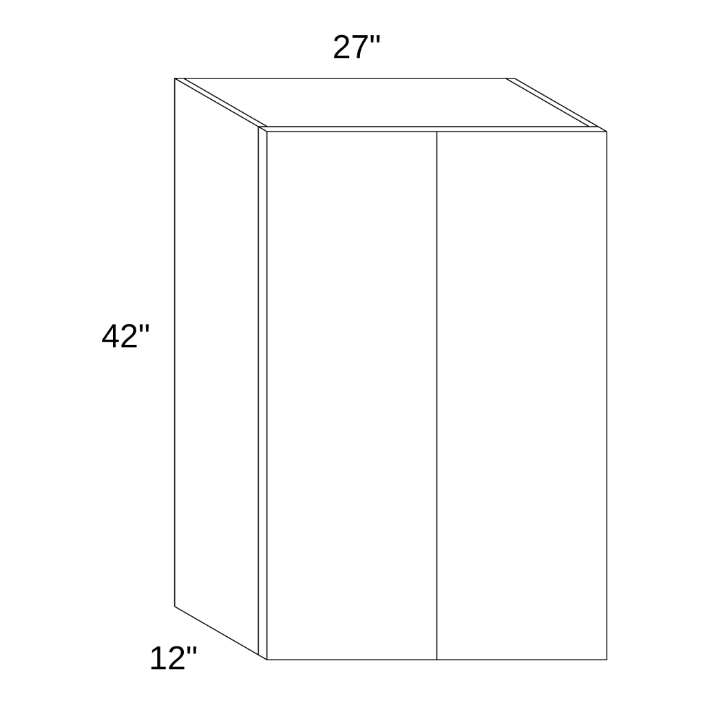 W2742 - WALL DOUBLE DOORS CABINET