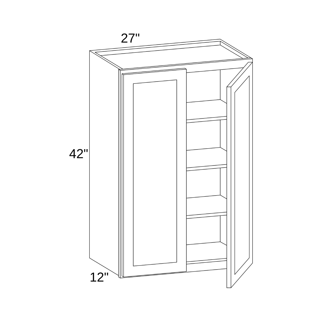 W2742 - WALL DOUBLE DOORS CABINET