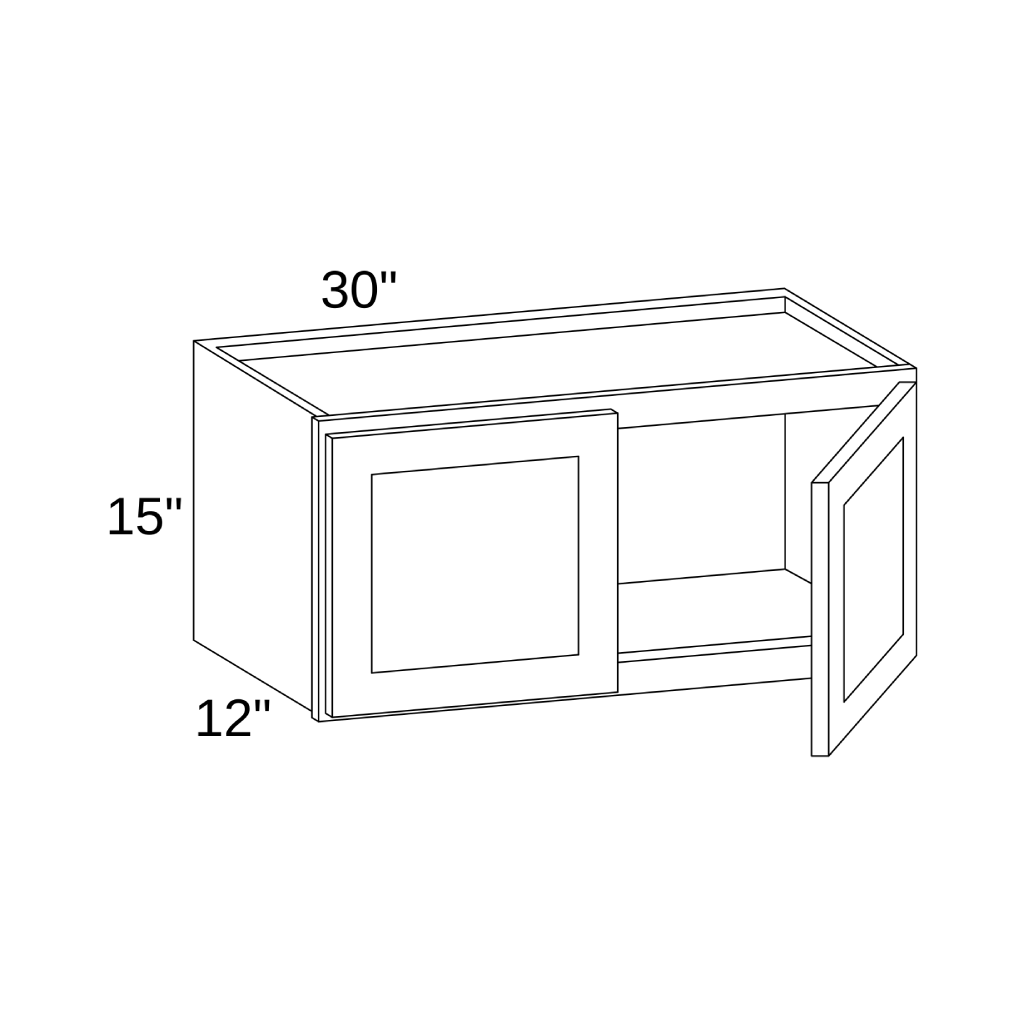 W3015 - WALL DOUBLE DOORS CABINET