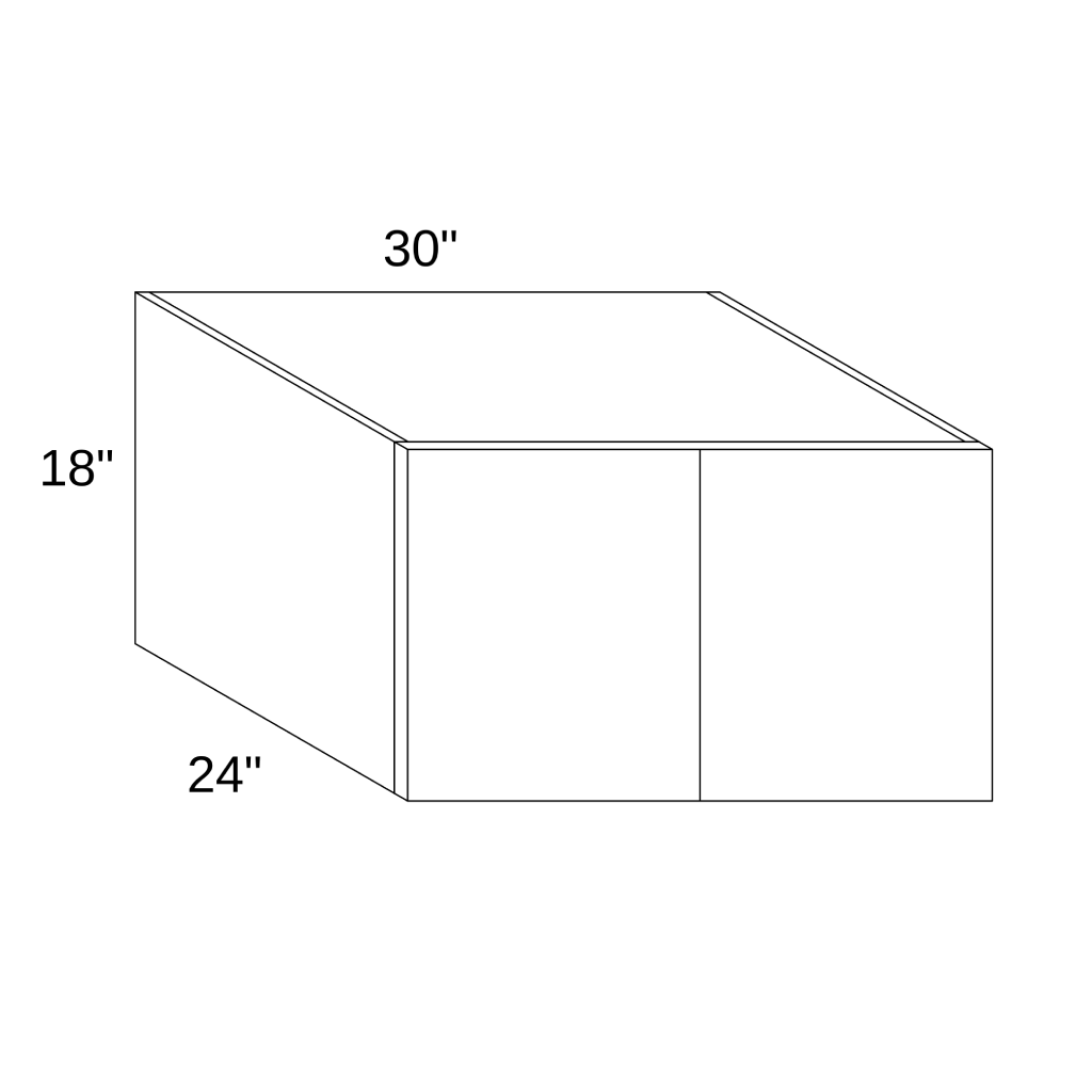 W301824 - WALL DOUBLE DOORS CABINET