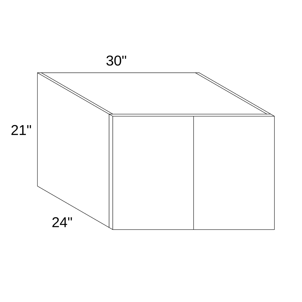 W302124 - WALL DOUBLE DOORS CABINET