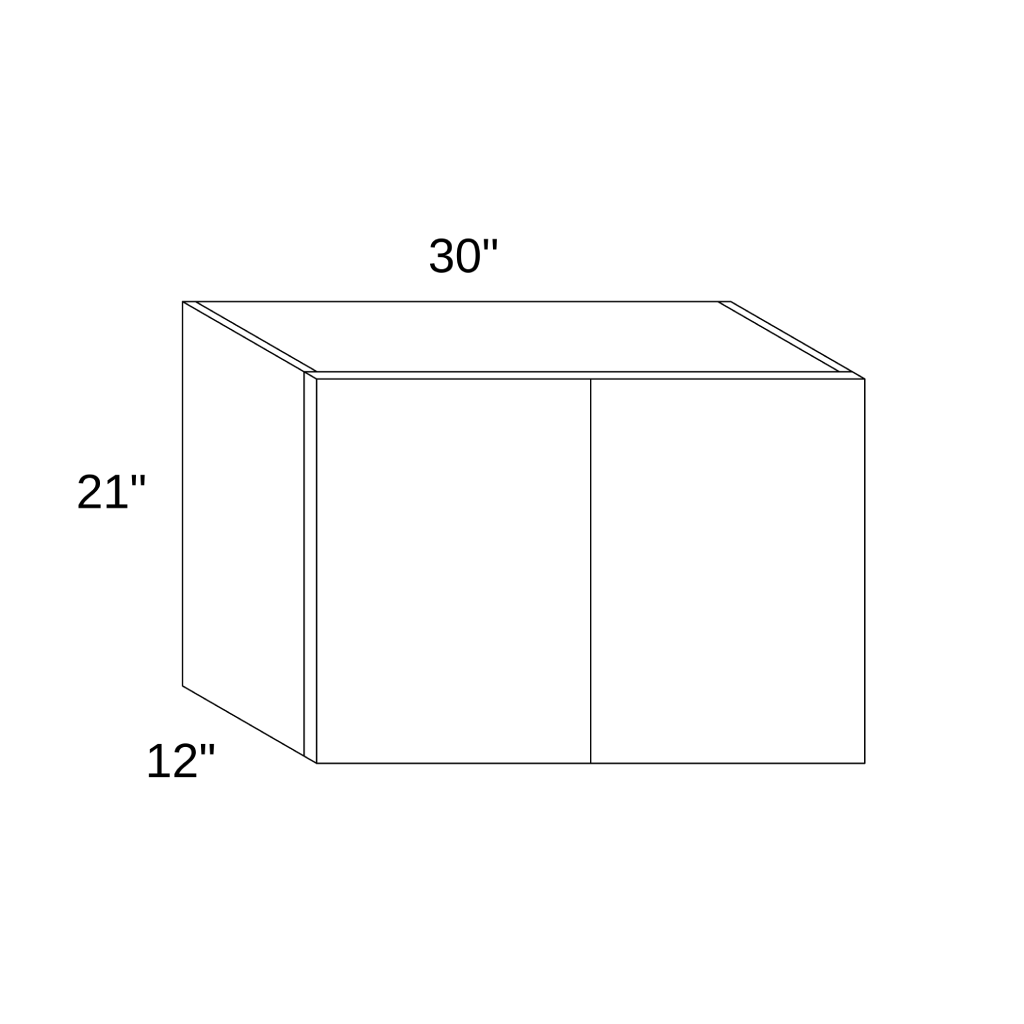 W3021 - WALL DOUBLE DOORS CABINET