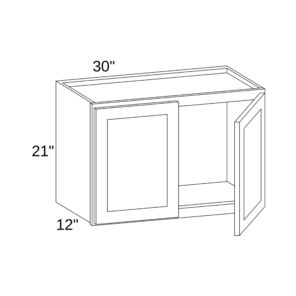 W3021 - WALL DOUBLE DOORS CABINET