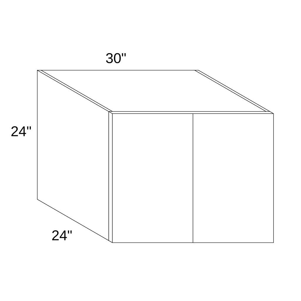 W302424 - WALL DOUBLE DOORS CABINET