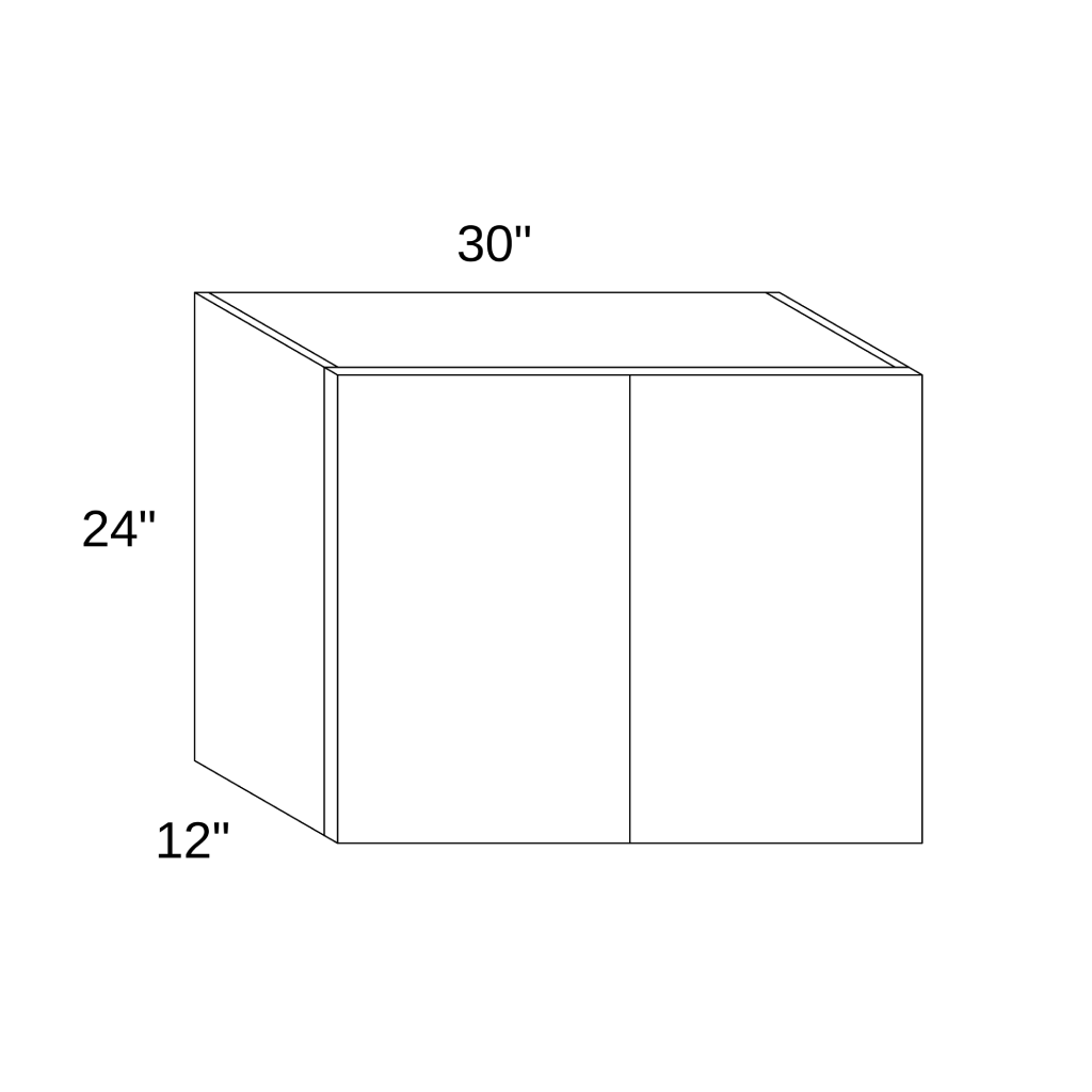 W3024 - WALL DOUBLE DOORS CABINET