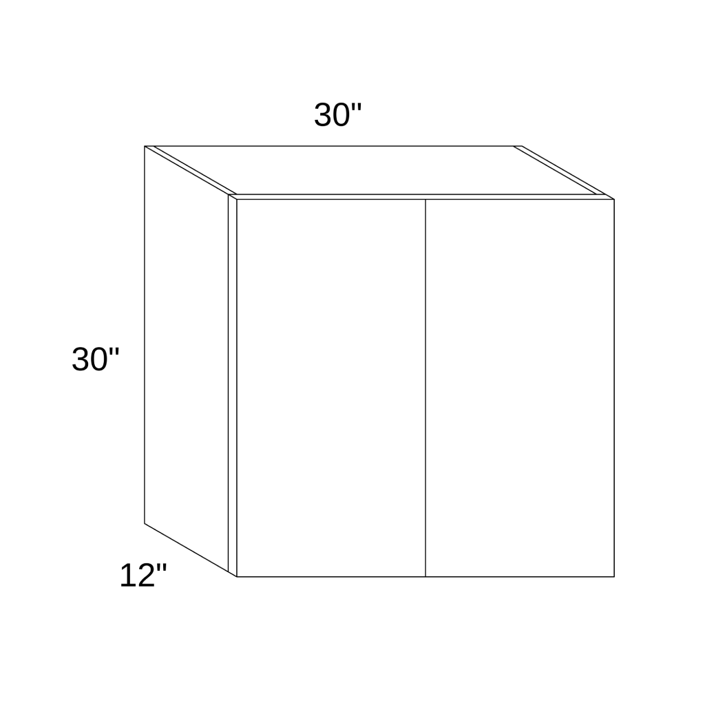 W3030 - WALL SINGLE DOOR CABINET