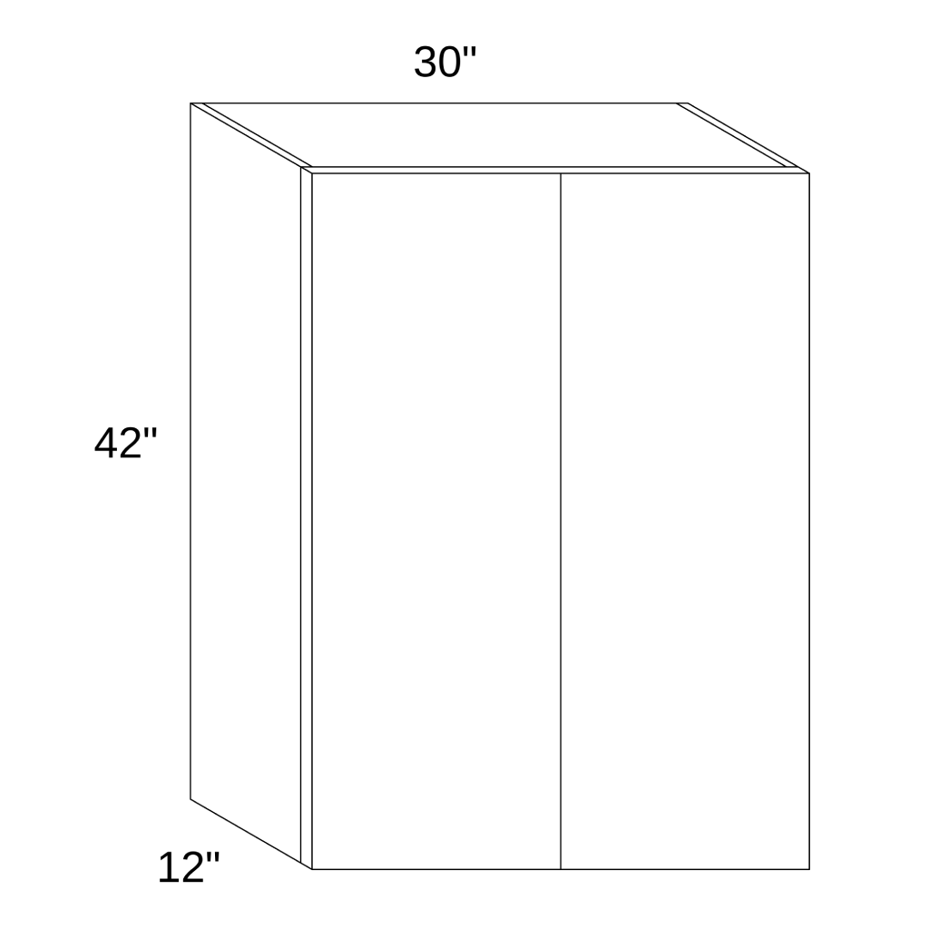 W3042 - WALL DOUBLE DOORS CABINET