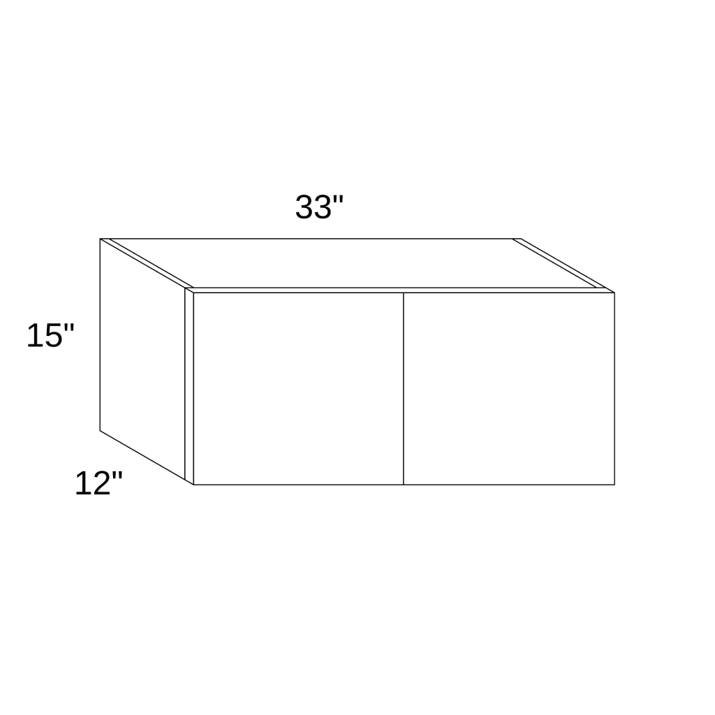 W3315 - WALL DOUBLE DOORS CABINET
