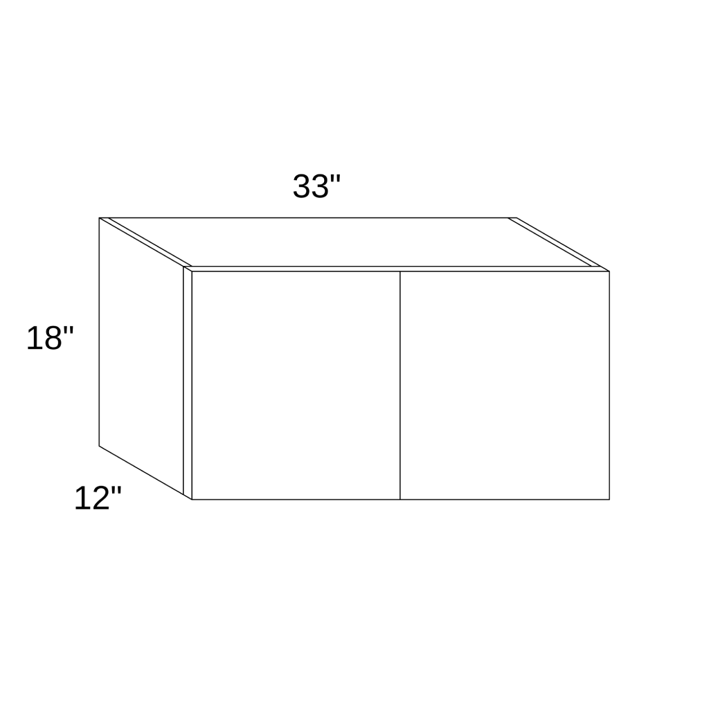 W3318 - WALL DOUBLE DOORS CABINET