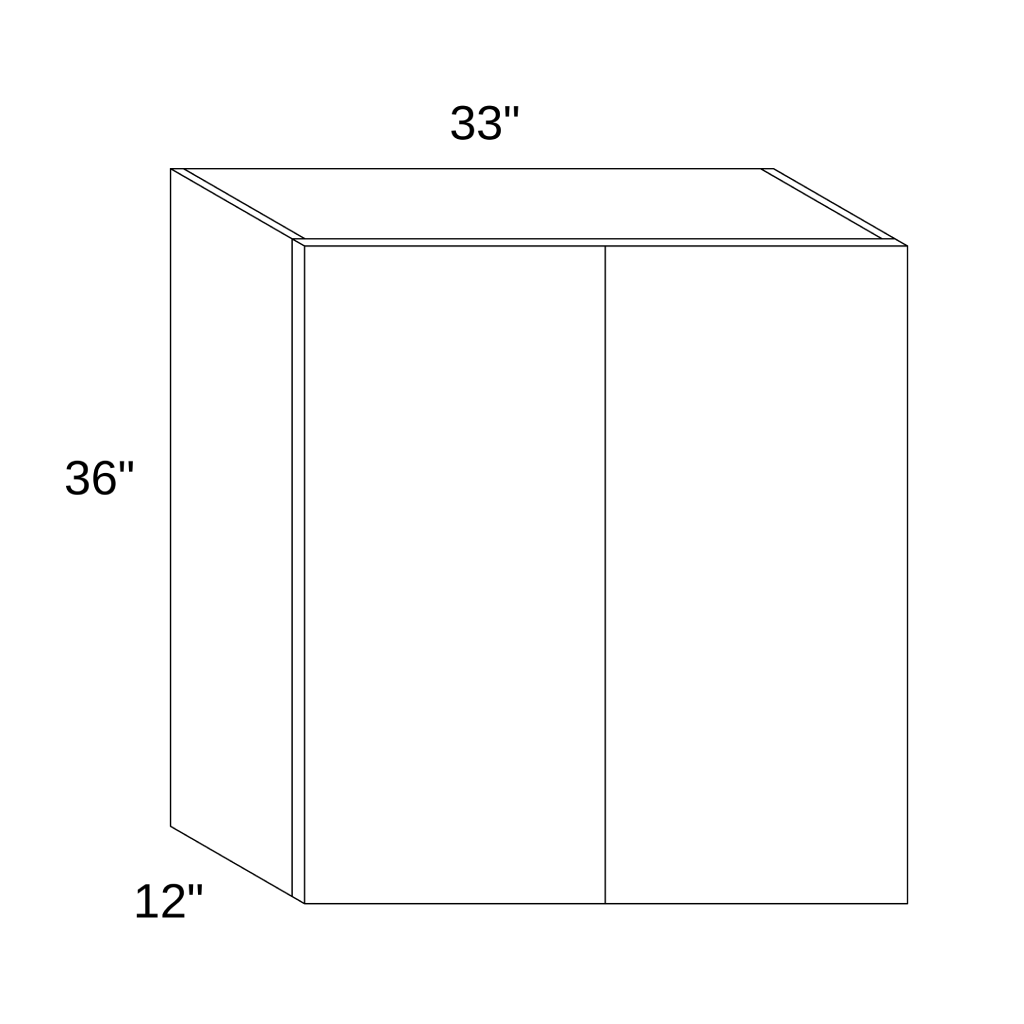 W3336 - WALL DOUBLE DOORS CABINET