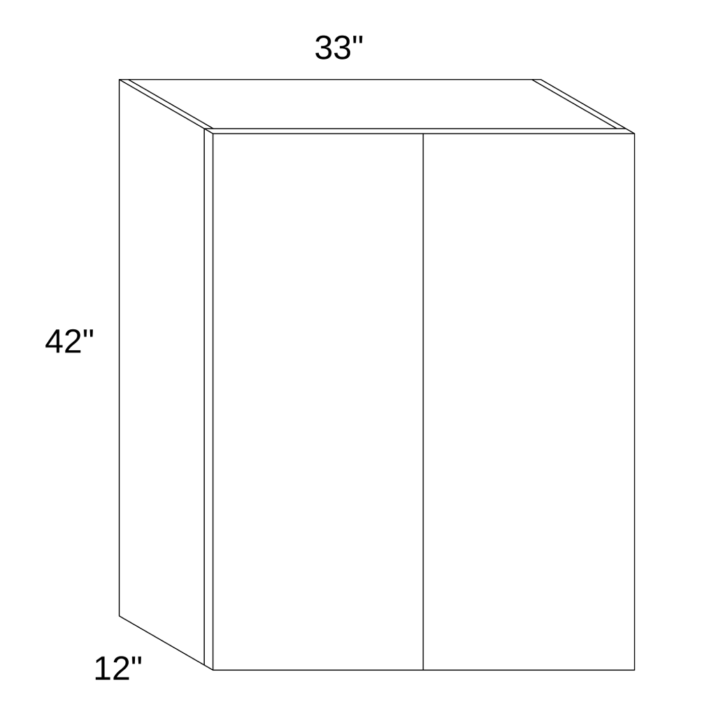 W3342 - WALL DOUBLE DOORS CABINET