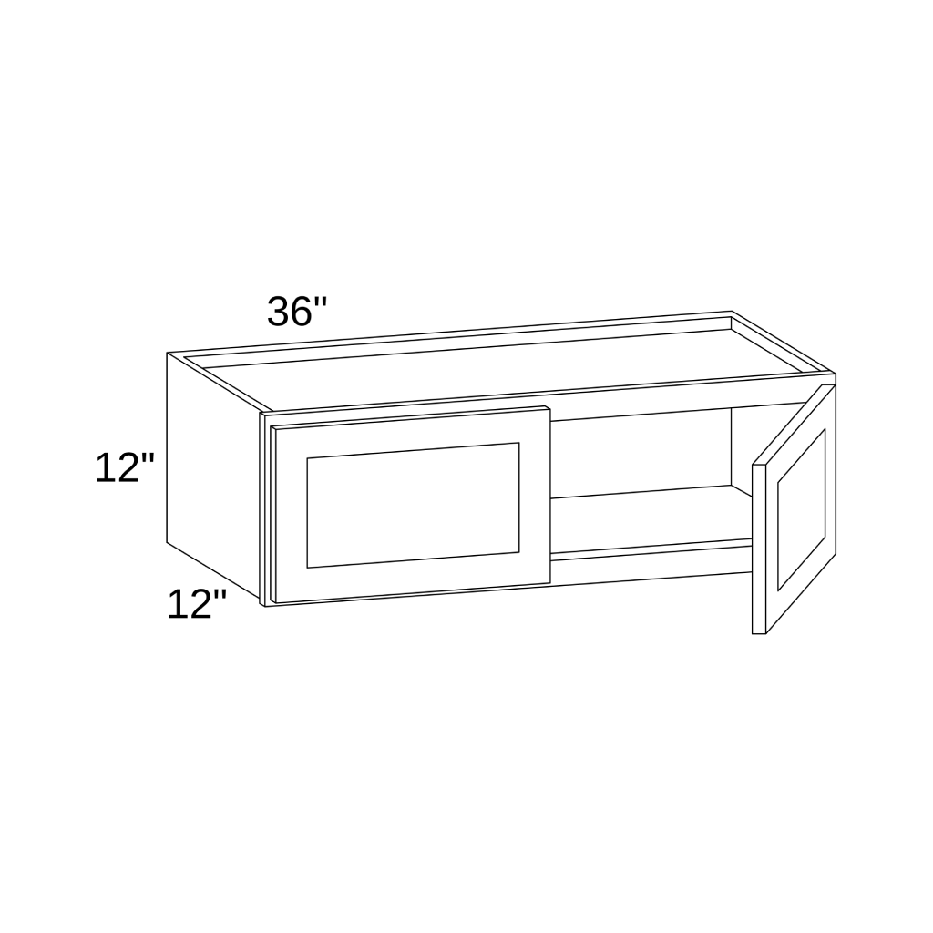 W3612 - WALL DOUBLE DOORS CABINET