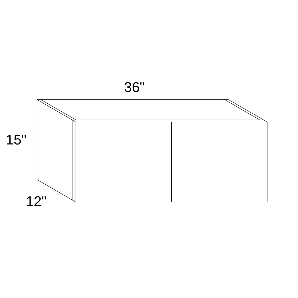 W3615 - WALL DOUBLE DOORS CABINET