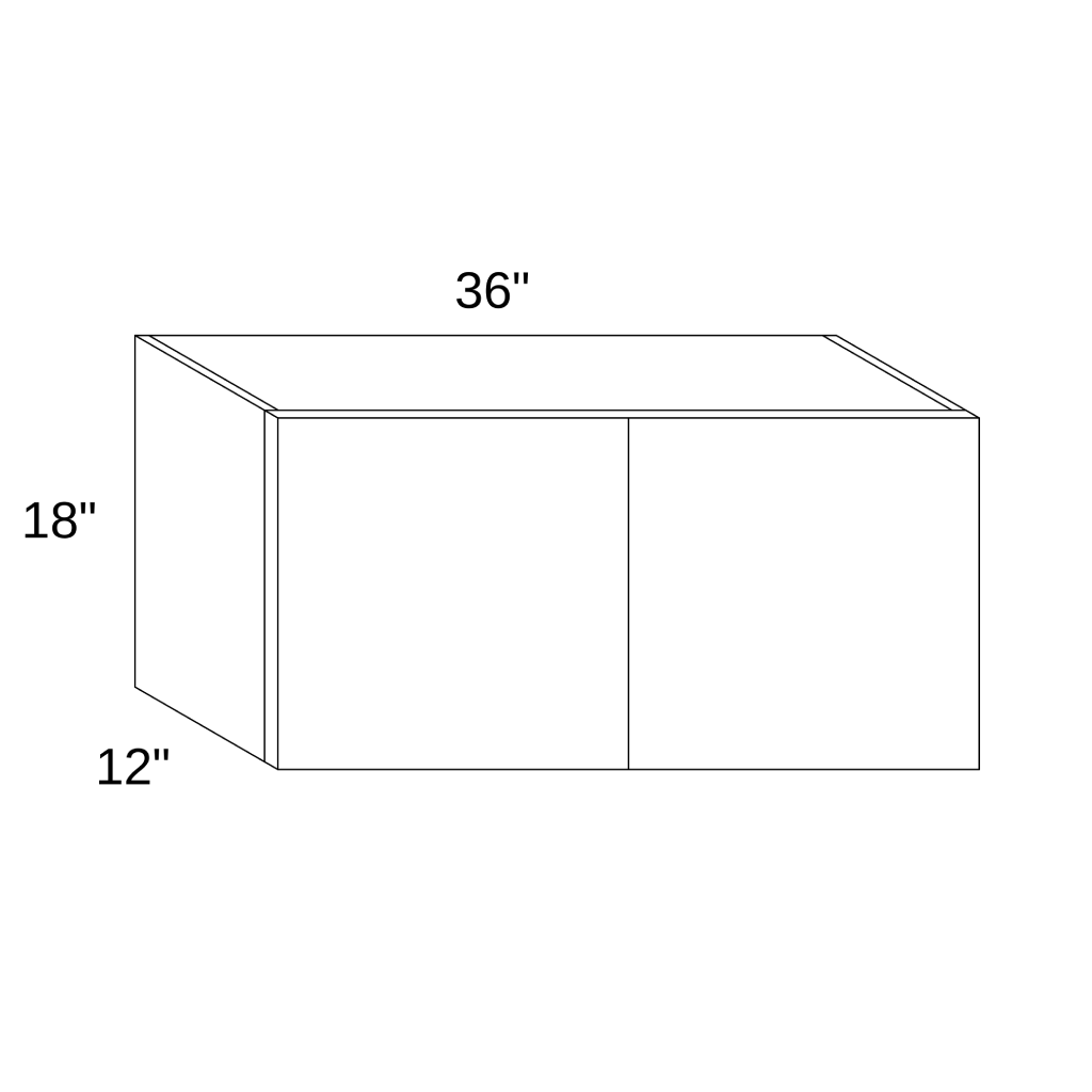 W3618 - WALL DOUBLE DOORS CABINET