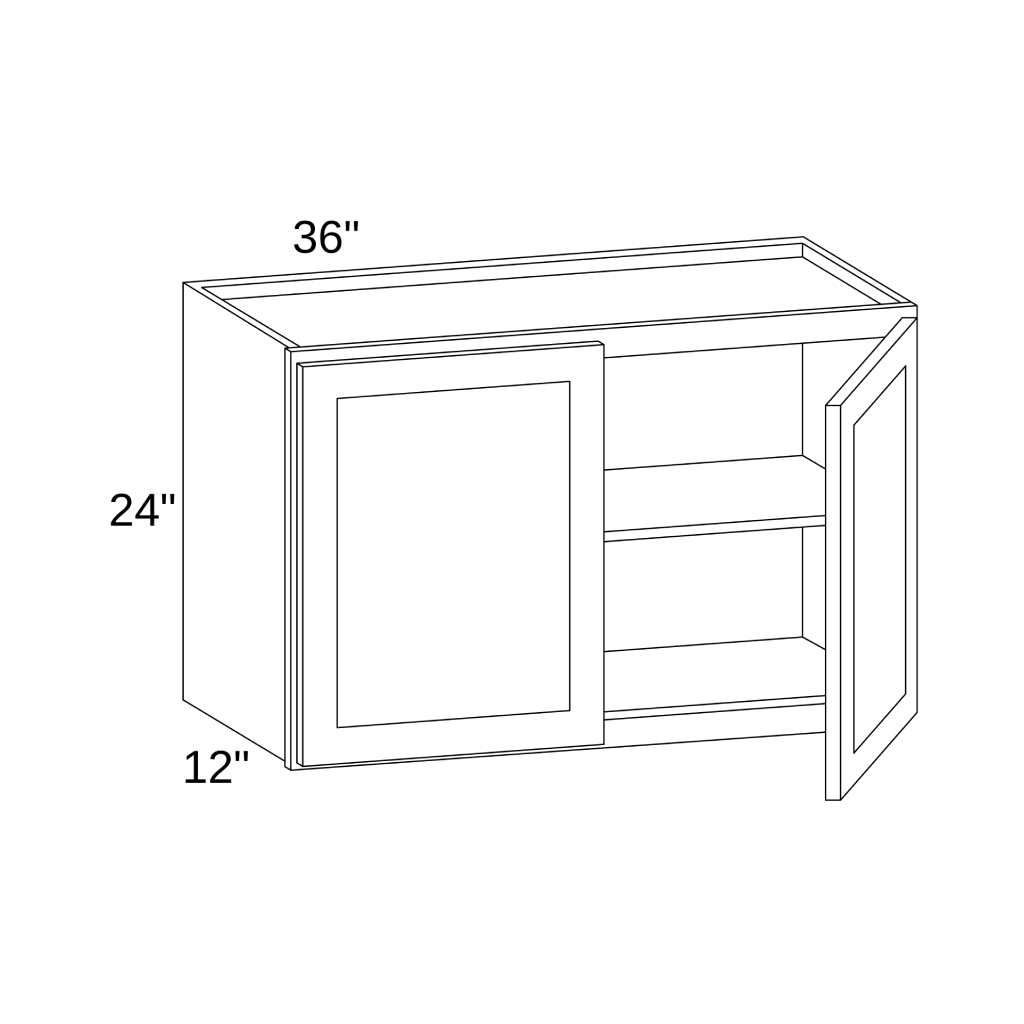 W3624 - WALL DOUBLE DOORS CABINET
