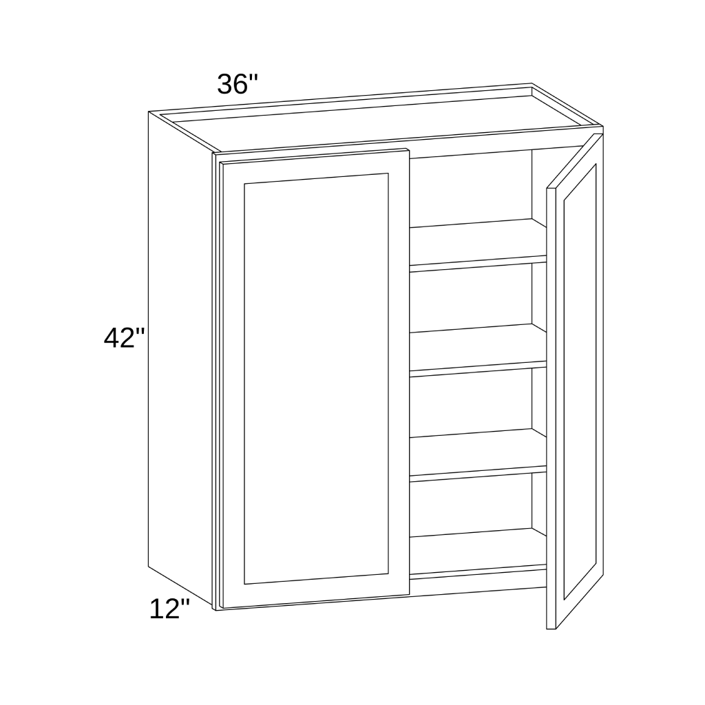 W3642 - WALL DOUBLE DOORS CABINET