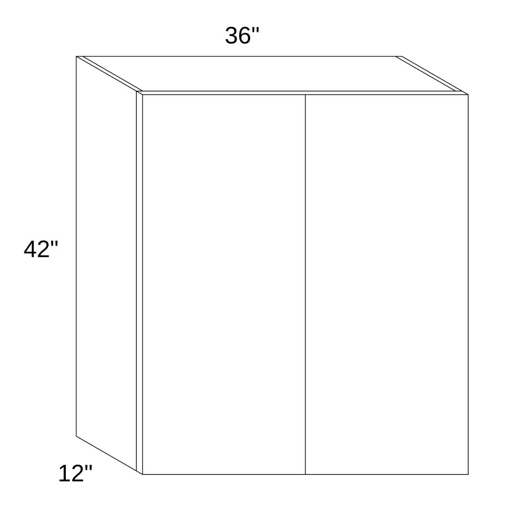 W3642 - WALL DOUBLE DOORS CABINET