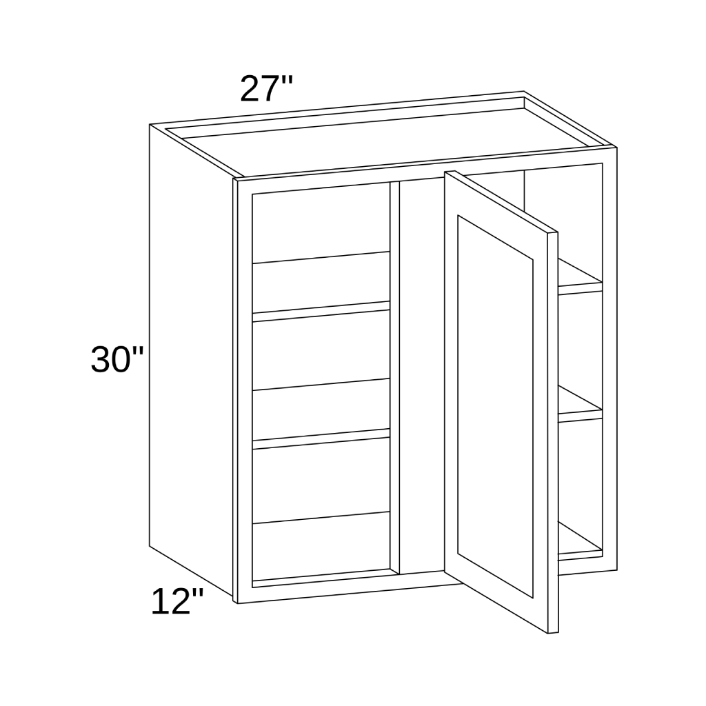 WBC2730 - WALL BLIND CORNER CABINET