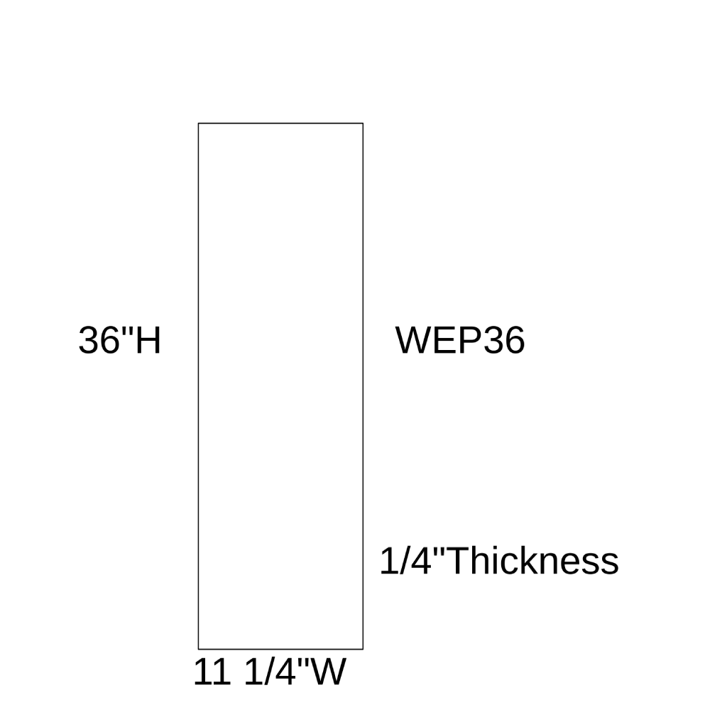 WEP36- Wall End Panels 36" H