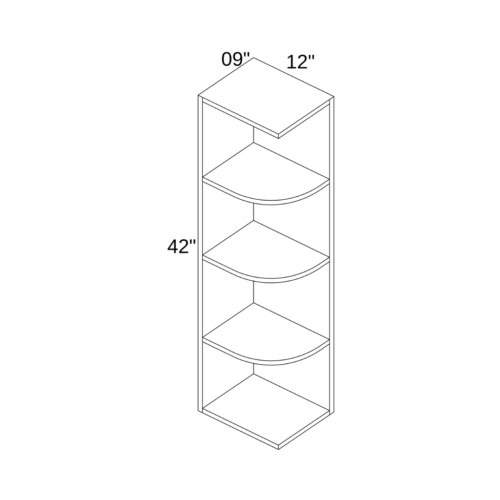 WES0942- WALL END SHELF CABINET