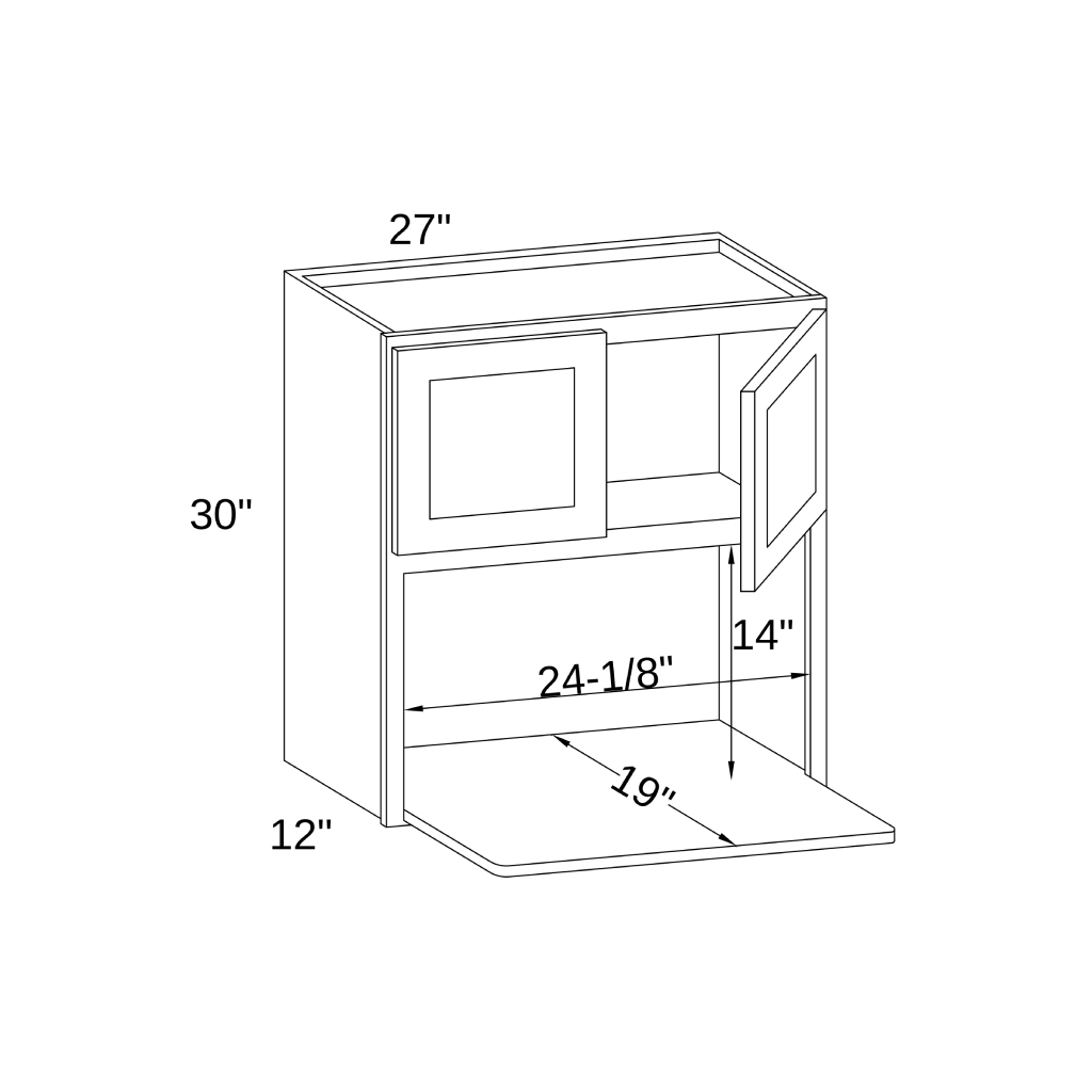 WMC2730 - WALL MICROWAVE CABINET