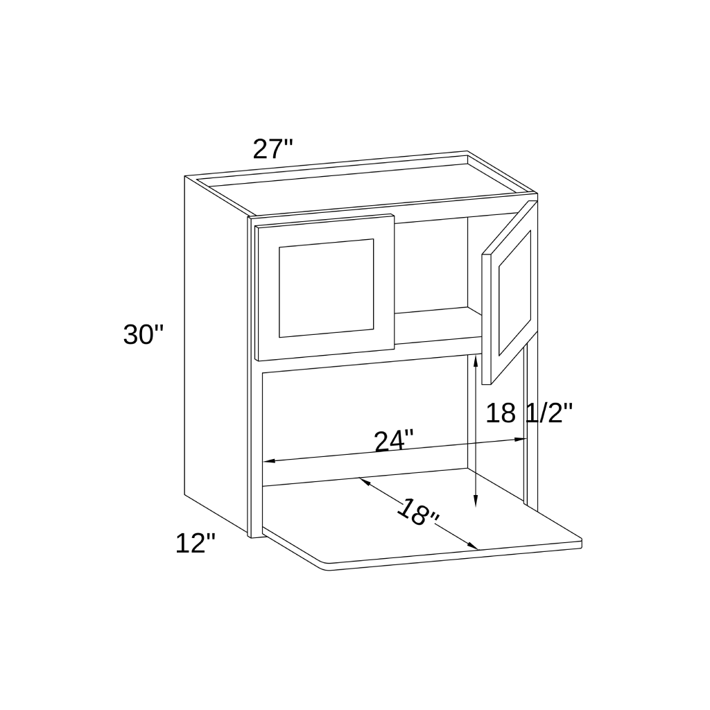WMC2730 - WALL MICROWAVE CABINET
